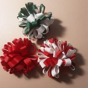 Dog bows, top knot bows, collar bows , holiday
